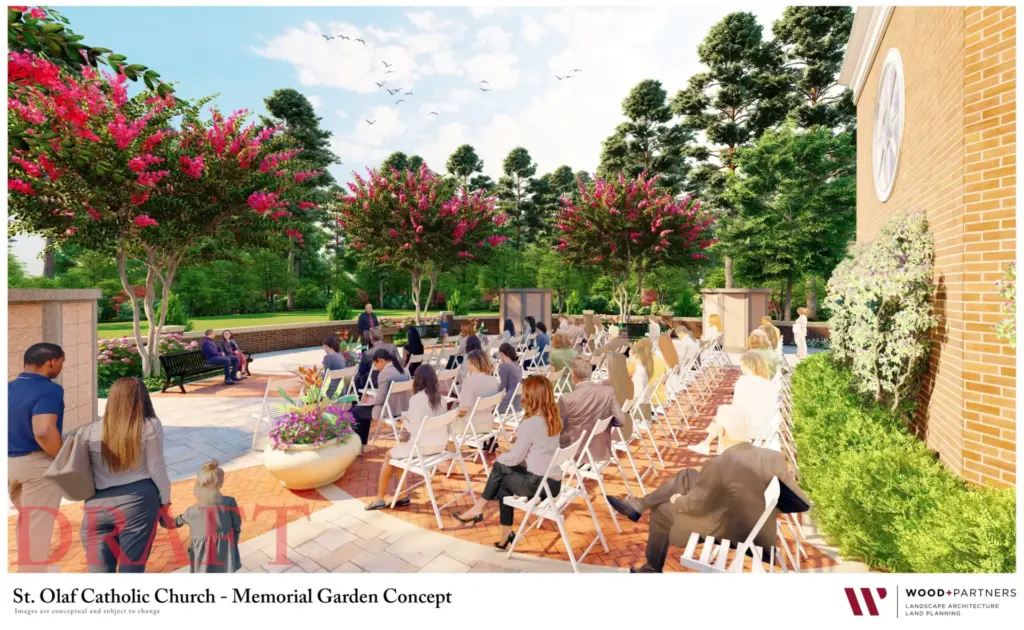 KMI Columbaria Featured Project-St. Olaf Catholic Church Draft Illustration