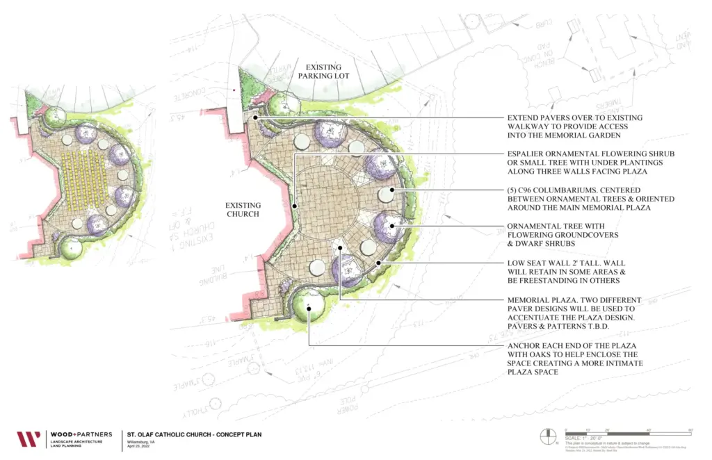 KMI Columbaria Featured Project-St. Olaf Catholic Church Draft Illustration